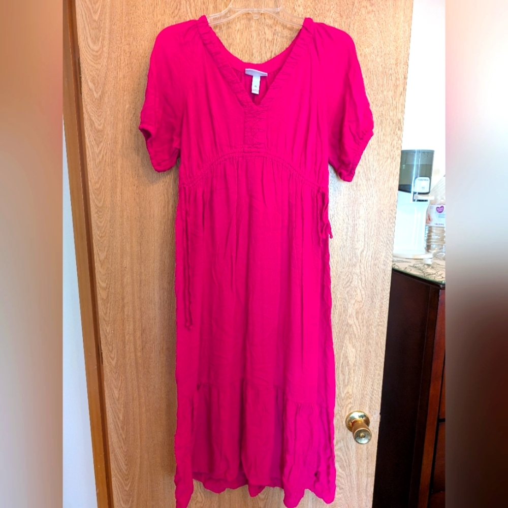 Hot Pink Maternity Dress